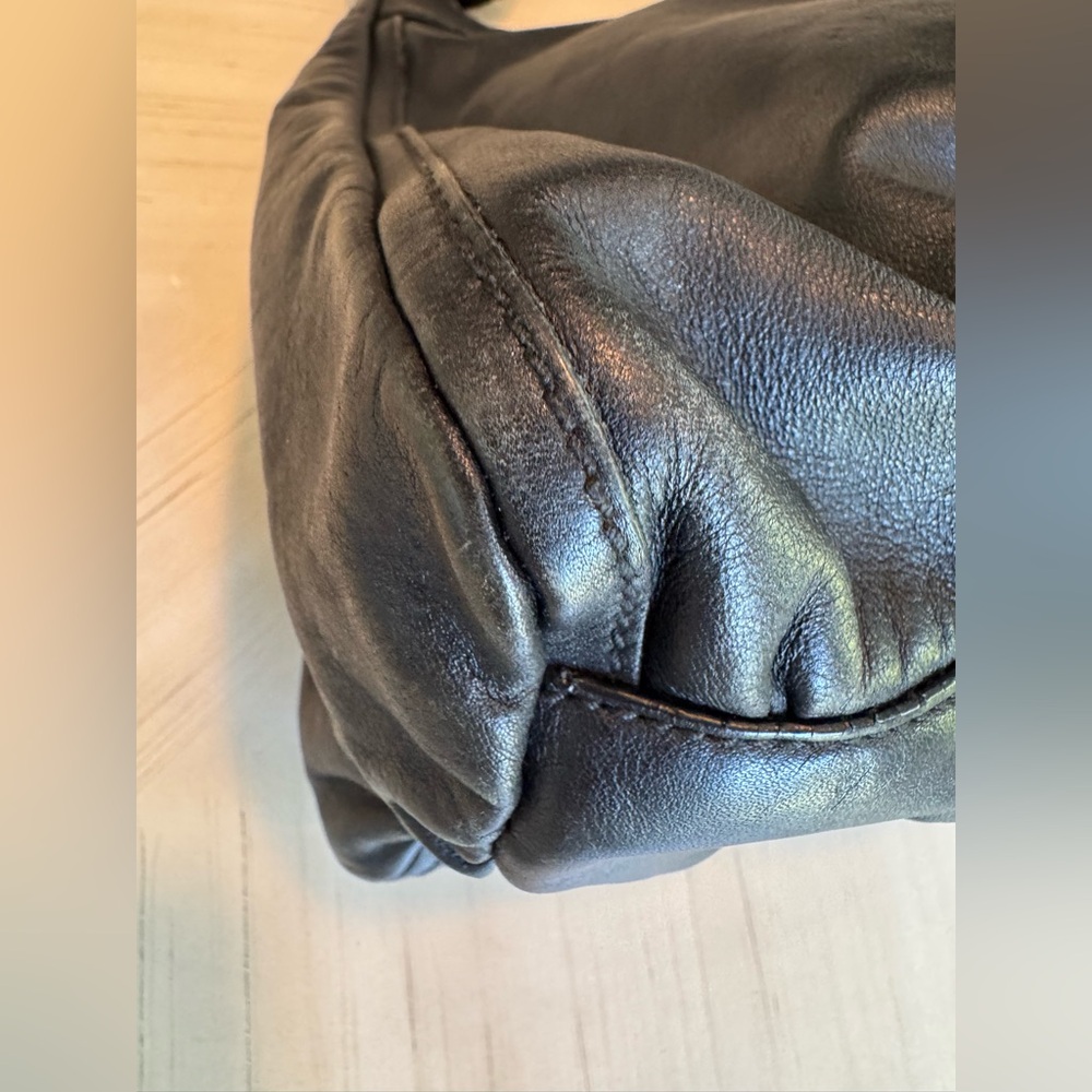 Gucci Abbey D-Ring Leather Hobo Shoulder Bag Black - Authentic # 189833 - Picture 13 of 17
